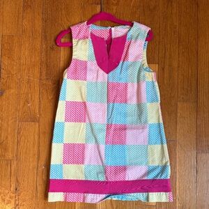 Vineyard Vines Colorful Sleeveless Checkered Dress